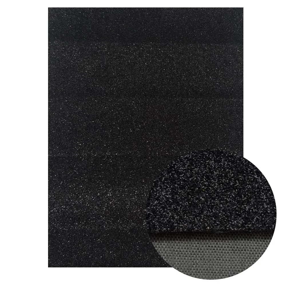 black QIBUMAY 22*30 см блестящая кожаная ткань искусственная кожа лист блесток DIY Украшение бант для волос сумки ручной работы материал синтетическая кожа - Цвет: black