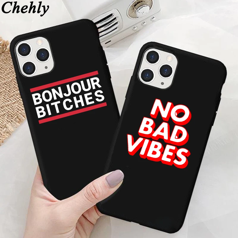 Нет плохих Vibes чехол для телефона IPhone 6s 7 8 11 12 мини Plus Pro X XS MAX XR SE из мягкого