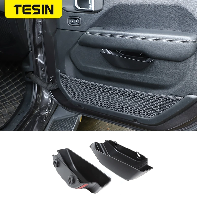 

TESIN Stowing Tidying For Jeep Wrangler JL Car Front Door Handle Armrest Storage Box Organizer Tray For Jeep Wrangler JL 2018+