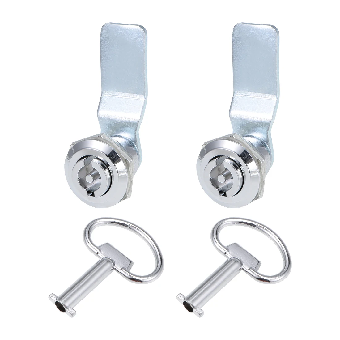 

uxcell Tubular Cam Lock 22mm Cylinder Dia 52mm Long Cam Slotted Key 2Pcs