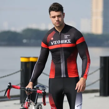 

Fleece cycling jersey suit warm men's autumn and winter thick road bike cycling jersey suit