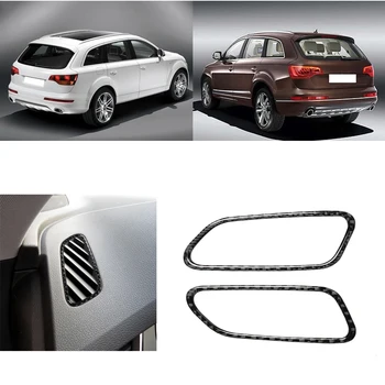 

2 Pcs/set Dashboard Air Vent Outlet Frame Cover Trim Interior Carbon Fiber Decor Replacement for Q7 SQ7 4M 2016-2019