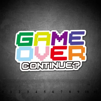 

Game over colorful text Sticker For Luggage Skateboard Phone Laptop Bicycle Wall Guitar diary PS4 Stickers