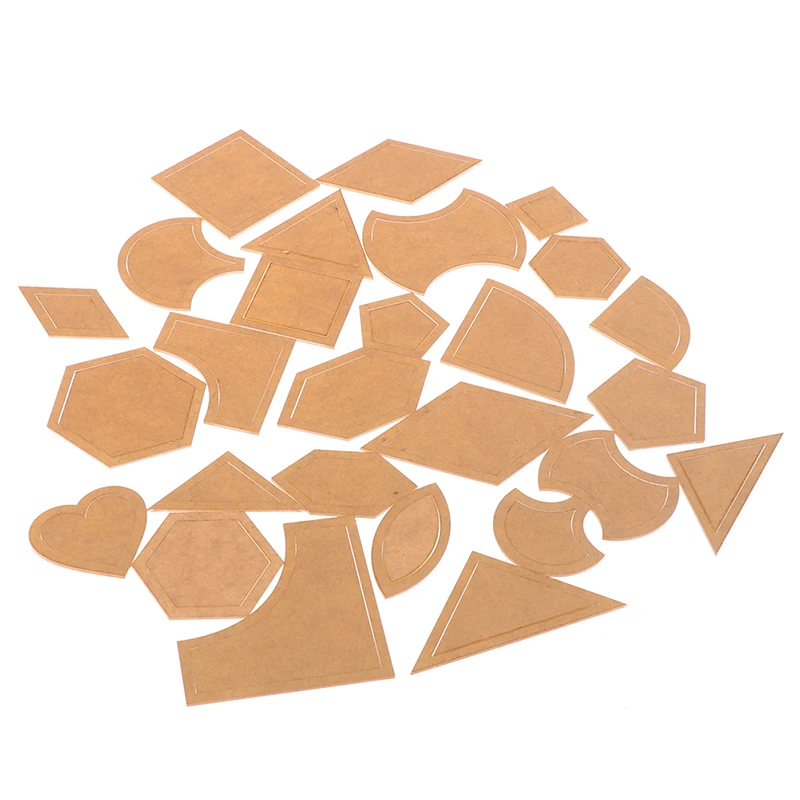 Sewing template 54pcs/set transparent acrylic quilting templates sewing stencils craft patchwork ruler handmade DIY sewing styling tool