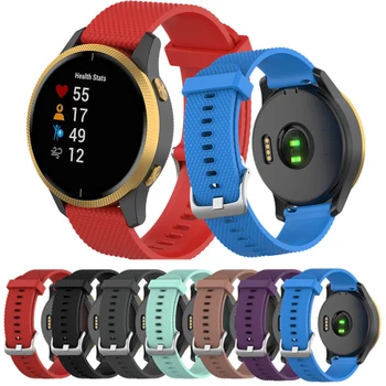 

18MM 20MM 22MM Watch Straps For Garmin Venu GarminMove 3 Garmin Active S Vivoactive 4 4S Smart Wristband Silicone Bands Correa