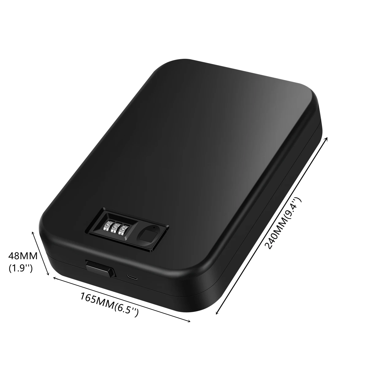 Portable Travel Fingerprint Pistol Safe Waterproof Moisture-Proof Box Mini Handgun Gun Safe with Steel Rope