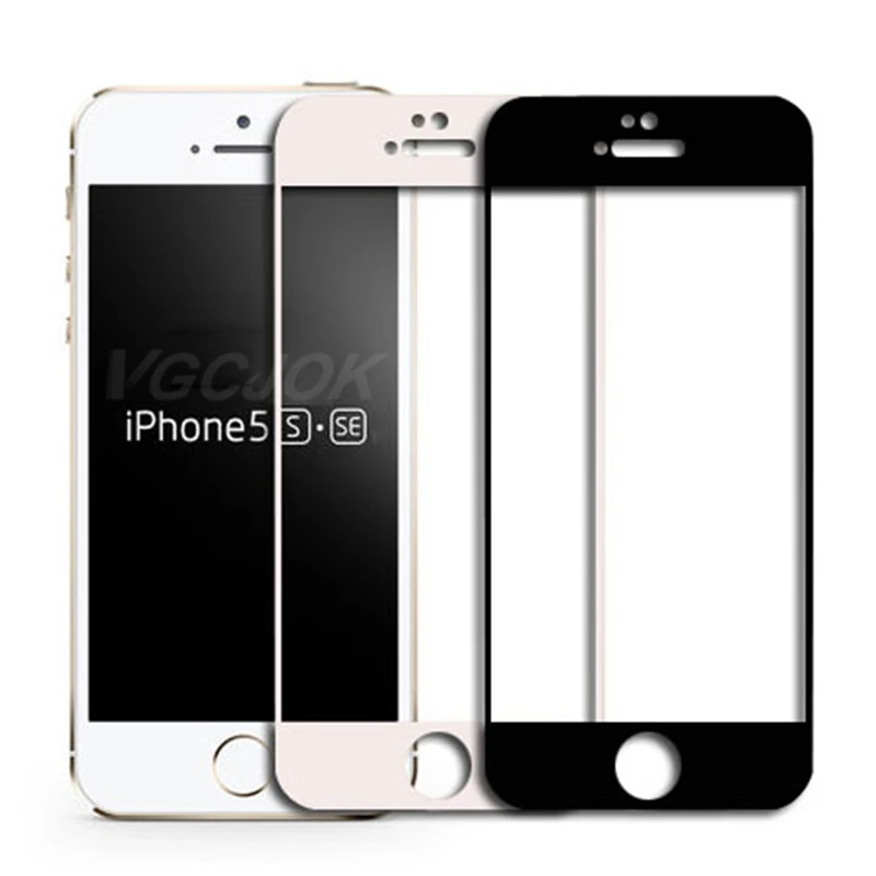 9D Full Cover Protective Glass on For iPhone 5S 5 5C SE Tempered Screen Protector Safety Glass For iPhone 5S SE Protection Film afbeelding