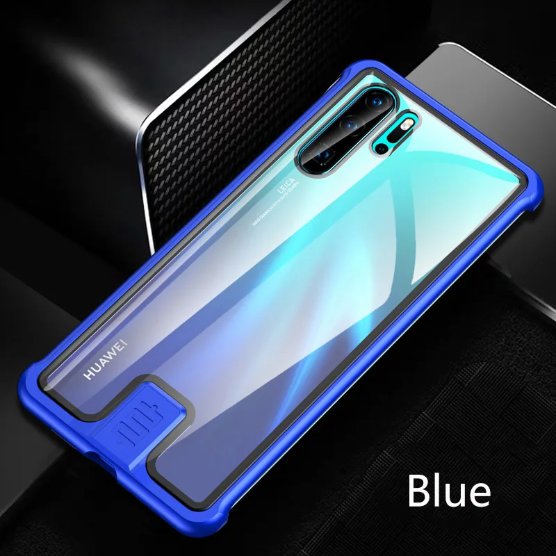 Blue P30 Pro Чехол металлический бампер из закаленного стекла для P30 mate 20 Nova 5 Pro противоударный алюминиевый чехол для Honor 20 Pro Funda - Цвет: Blue