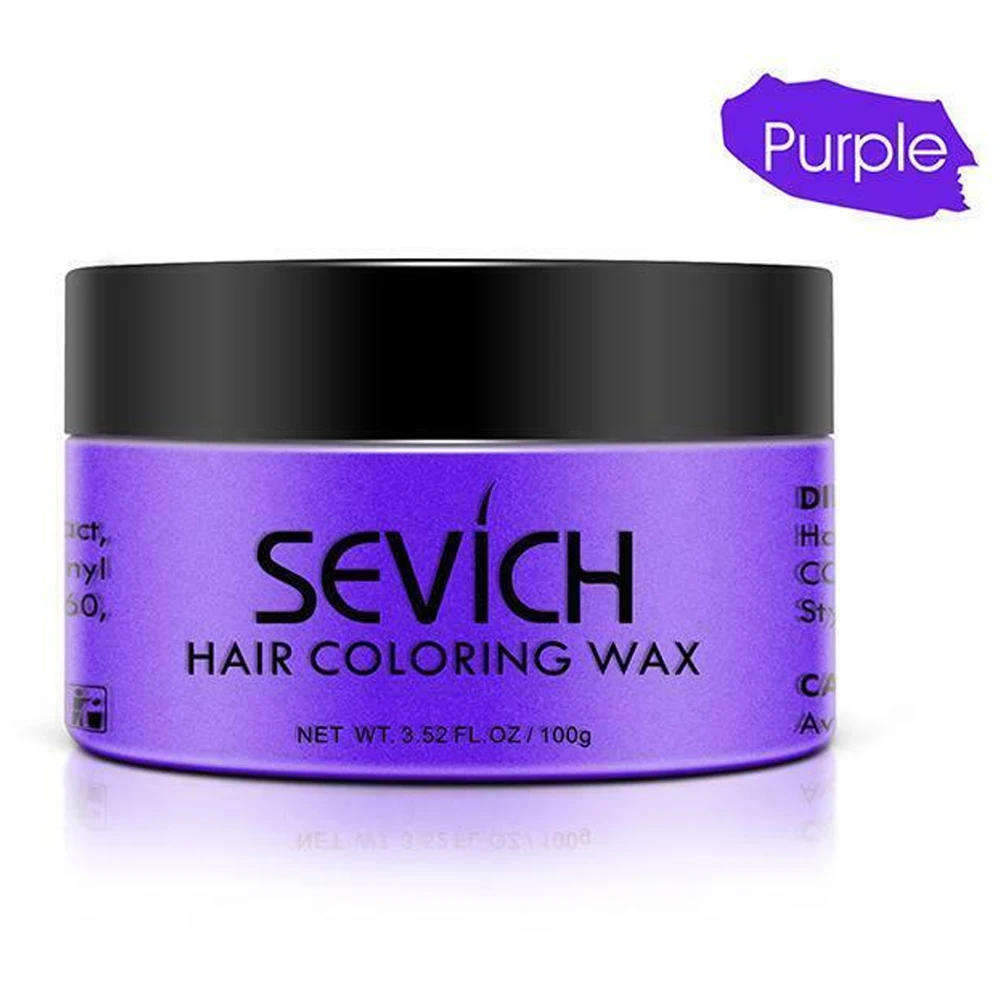 Purple Disposable Hair Color Wax Styling DIY Mud Paste Dye Cream Gel Hair Beauty Easy Clean hair beauty TY99 - Цвет: Purple