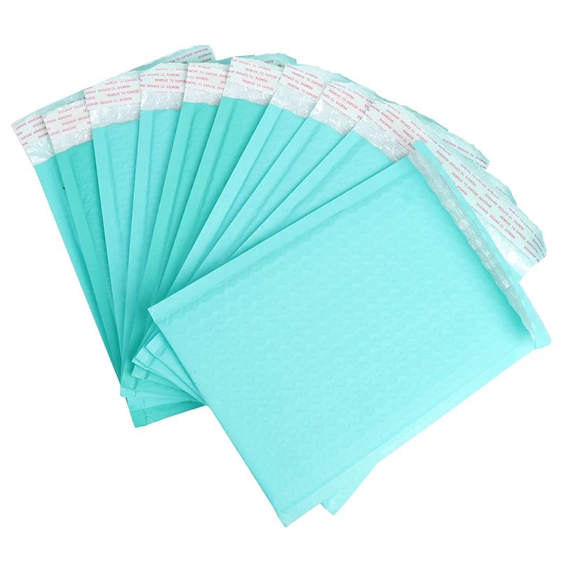 10 шт 180x230 мм пригодные для использования пространства Teal поли пузырчатая