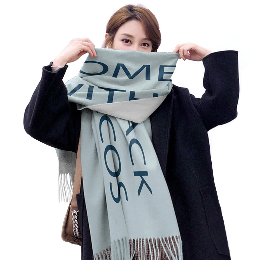 Manta Simple divertida personalizada, chales de Cachemira y chales, manta color degradado, bufanda, bufandas, bufanda invierno|Bufandas de - AliExpress