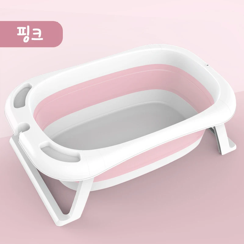 package1-pink Складная Ванна для детей, лежащая электронная температура, универсальный банный бочонок, большой размер, принадлежности для новорожденных, Детская ванна - Цвет: package1-pink
