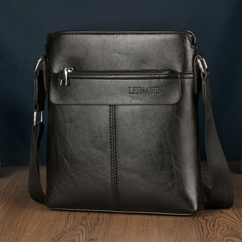 

Men's PU Leather Shoulder Bags 7.9-9.7 inch Tablet Bag High Capacity Male Messenger Crossbody Bag For ipad Xiaomi Mipad Huawei