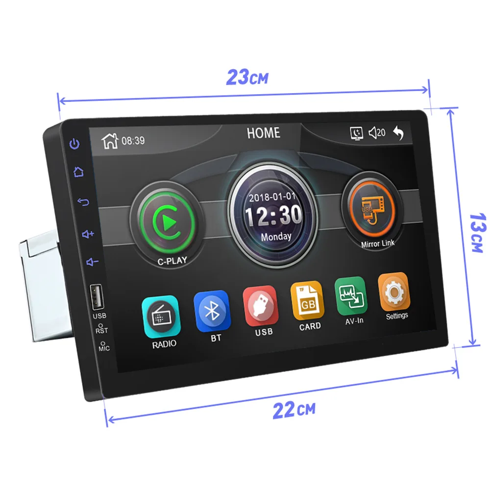 1DIN MP5 плеер Bluetooth/FM/USB/AUX/TF 9 дюймов Автомобильный стерео MP5 плеер Mirrorlink Авто MP5 плеер