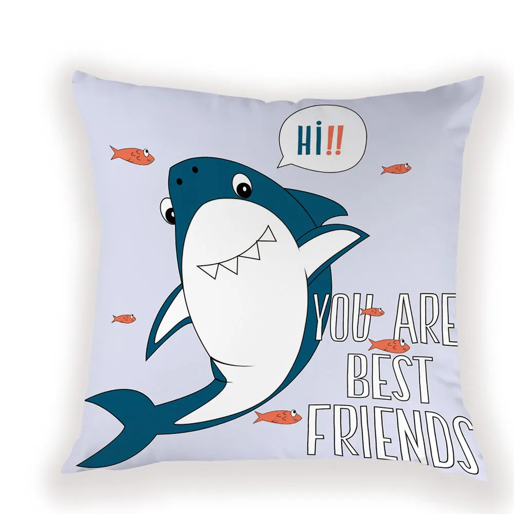 L1140-8 Narwhal Coussin чехол для подушки скандинавский океан компас с акулой лодка подушки для сиденья белый чехол для подушки домашний диван декодер Cojines - Цвет: L1140-8