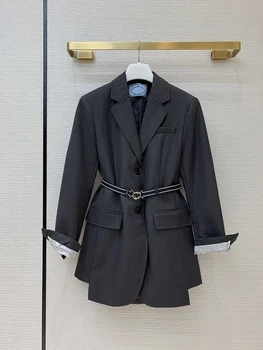 

20 Autumn Winter New Products Irregular Belt Blazer Coat Women