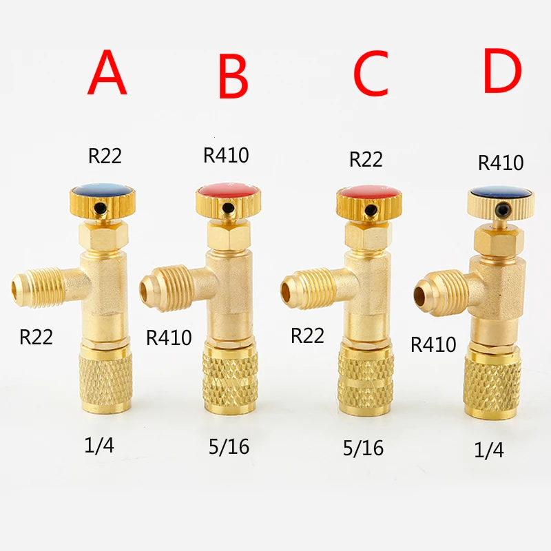 HOWHI Klimaanlage Kältemittel Sicherheit Ventil R410A R22 1/4 Kälte Lade  Sicherheit Flüssigkeit Adapter Hand Werkzeug Teile - AliExpress