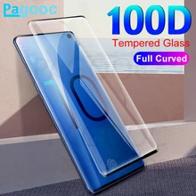 100D полностью изогнутое защитное закаленное стекло для samsung Galaxy S7 S8 S9 S10 Plus S10E Note 8 9 10 Pro Защитная пленка для экрана