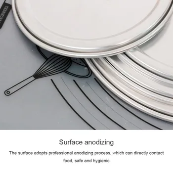 

6/8/10/12Inch Aluminum Pizza Cover Aluminum Pizza Pan Pizza Pan Round Pizza Plate Non-stick Mold Baking Tool Mould Pan Pattern