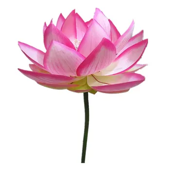 

2PCS High Imitation Artificial Flowers Elegant Silk Lotus Single Head Large Branch with Rod Fake Flower Living Room Decoration