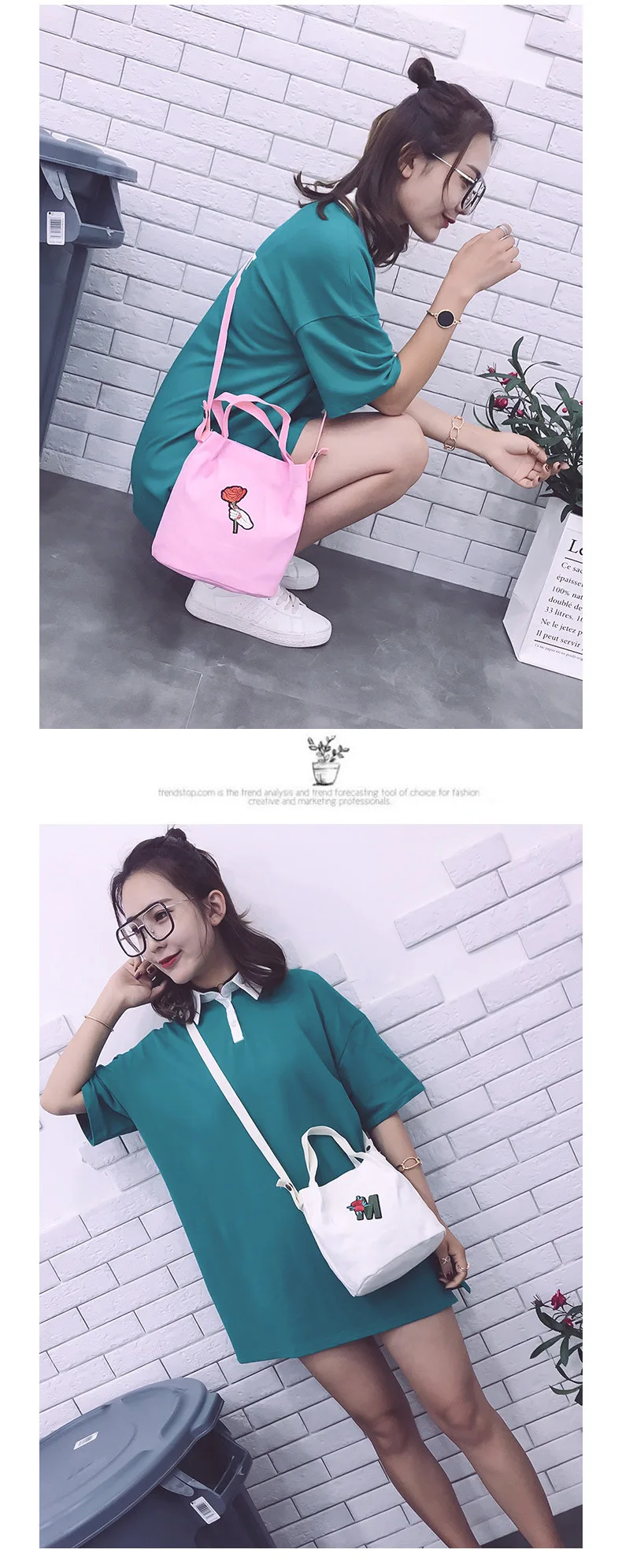 New Style Summer Canvas Bag Fashion Small Bucket Cartoon Solid Color Candy-Colored WOMEN'S Bag Literature And Art Mini Cross-bod