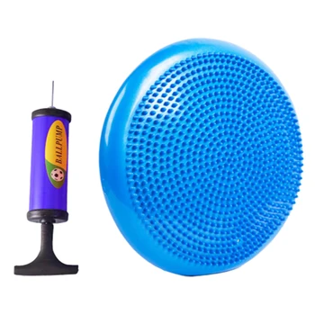 

34cm Yoga Inflated Massage Mat Inflated Stability Wobble Cushion Thick Core Balance-Disc Wiggle Seat for Pain Relieving