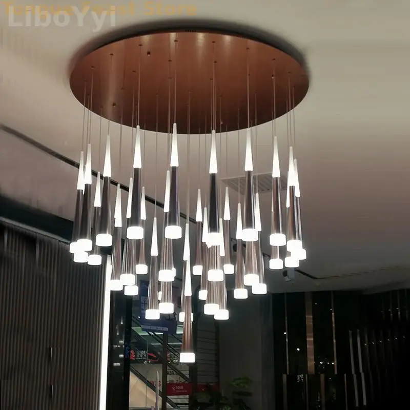 Modern Design Gold Black Minimalist Luster LED Chandelier for Bedroom Dining Living Room Loft Restaurant Cafe Interior Home Deco