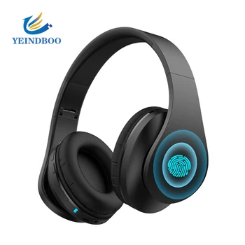 

F06 Bluetooth 5.0 Headphones Over Ear 60H Playtime Touch Control Wireless Headphone with Mic Wired/TF Headset For Cellphone PC