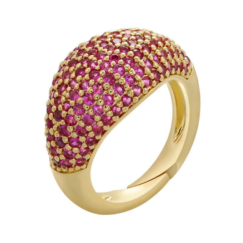 Elegant Gold-Tone Rainbow Ring for Women - Fashion Jewelry Wholesale