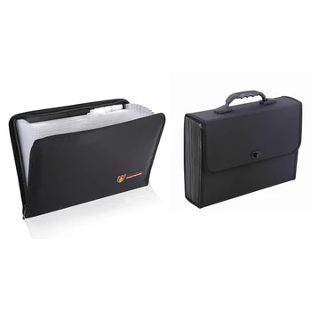 

Folder Accordion Document Bags 14.3X9.8 Inch A4 Size with 26 Pockets Expanding File Folder Organizer Briefcase
