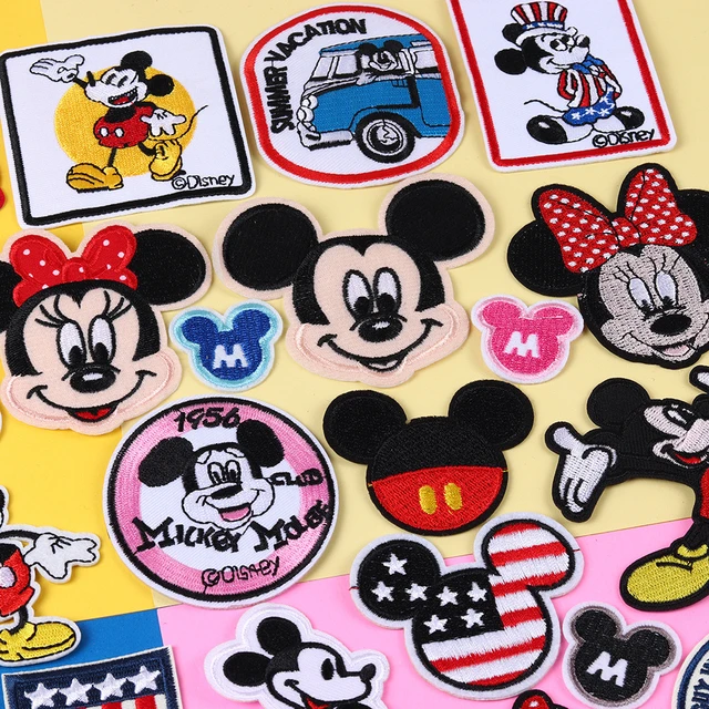 Disney Mickey Mouse Patches Clothing Heat Transfer Stickers for T-Shirt  Iron on Patches for Clothes for Boys Girls Kawaii Custom