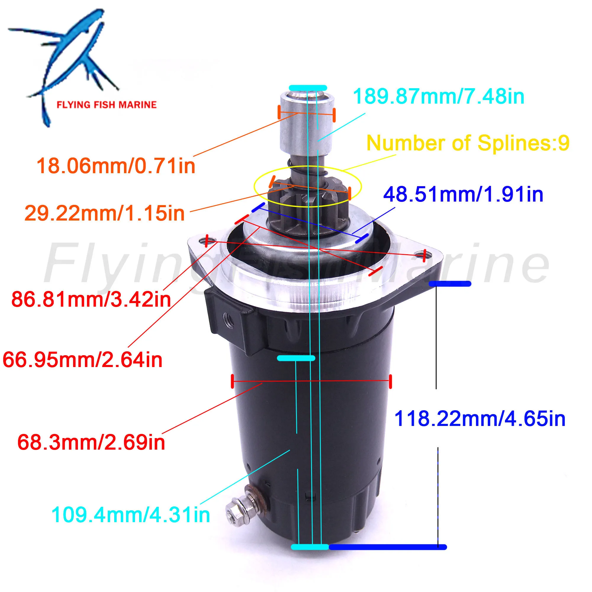 US $116.19 Outboard Engine 50853805T01 853805T03 853805A3 8M0147039 Starter Motor For Mercury Mairner 10HP 15HP 20HP 25HP Boat Motor