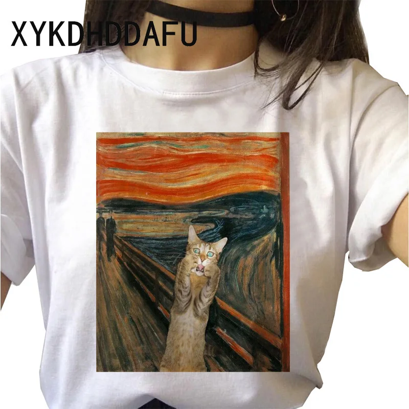 Van Gogh T Shirt Women New Fashion Art Graphic Tshirt  Ulzzang Aesthetic  Female Clothes Casual Grunge Aesthetic T-shirt Top Tee