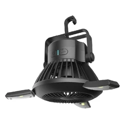 Lanterne LED Portable avec ventilateur de plafond, alimentée par énergie solaire, Rechargeable par USB, idéale pour le Camping en plein air et la randonnée 