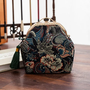 

women DIY vintage elegant dinner bag handbag material or finished pack 14x18x8cm