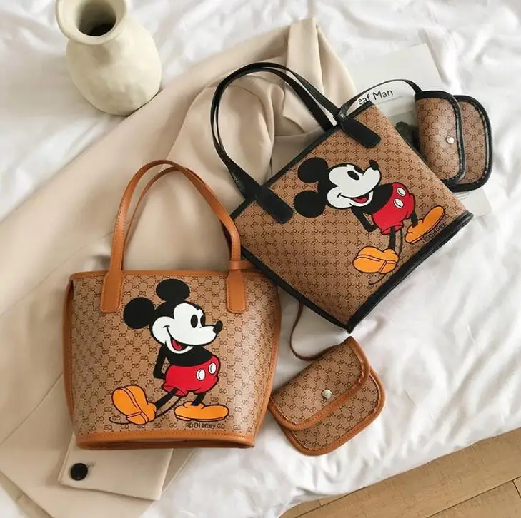 Новая модная трендовая сумка Disney с Микки Маусом Женская Повседневная для покупок