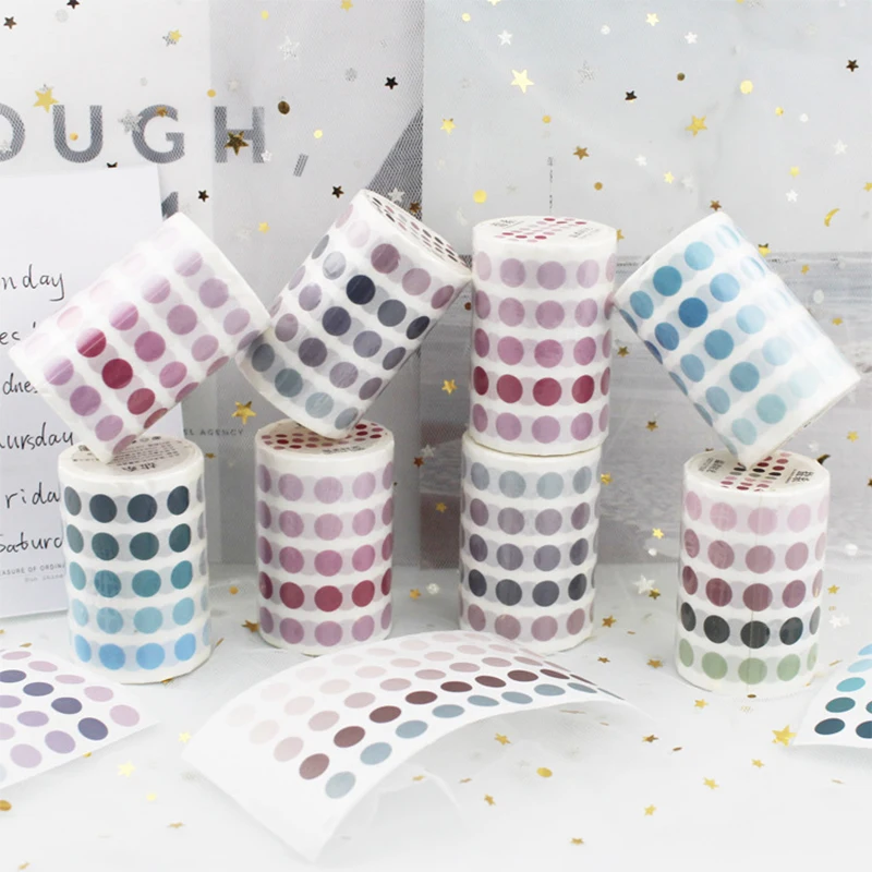 

10 Colorful dots Washi Tape Japanese Paper DIY Planner Masking Tape Adhesive Tapes Stickers Decorative Stationery Tapes