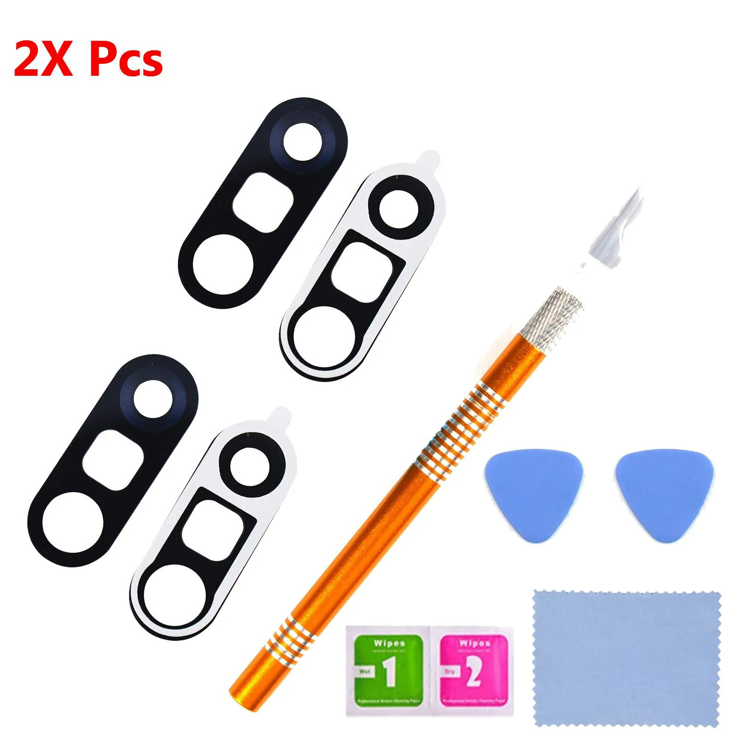 Kit Di Strumenti Di Sostituzione Del Copriobiettivo In Vetro Della Fotocamera Per Lg G5 Galaxy Note 8 Galaxy S9 Con Adesivo 2 Pezzi