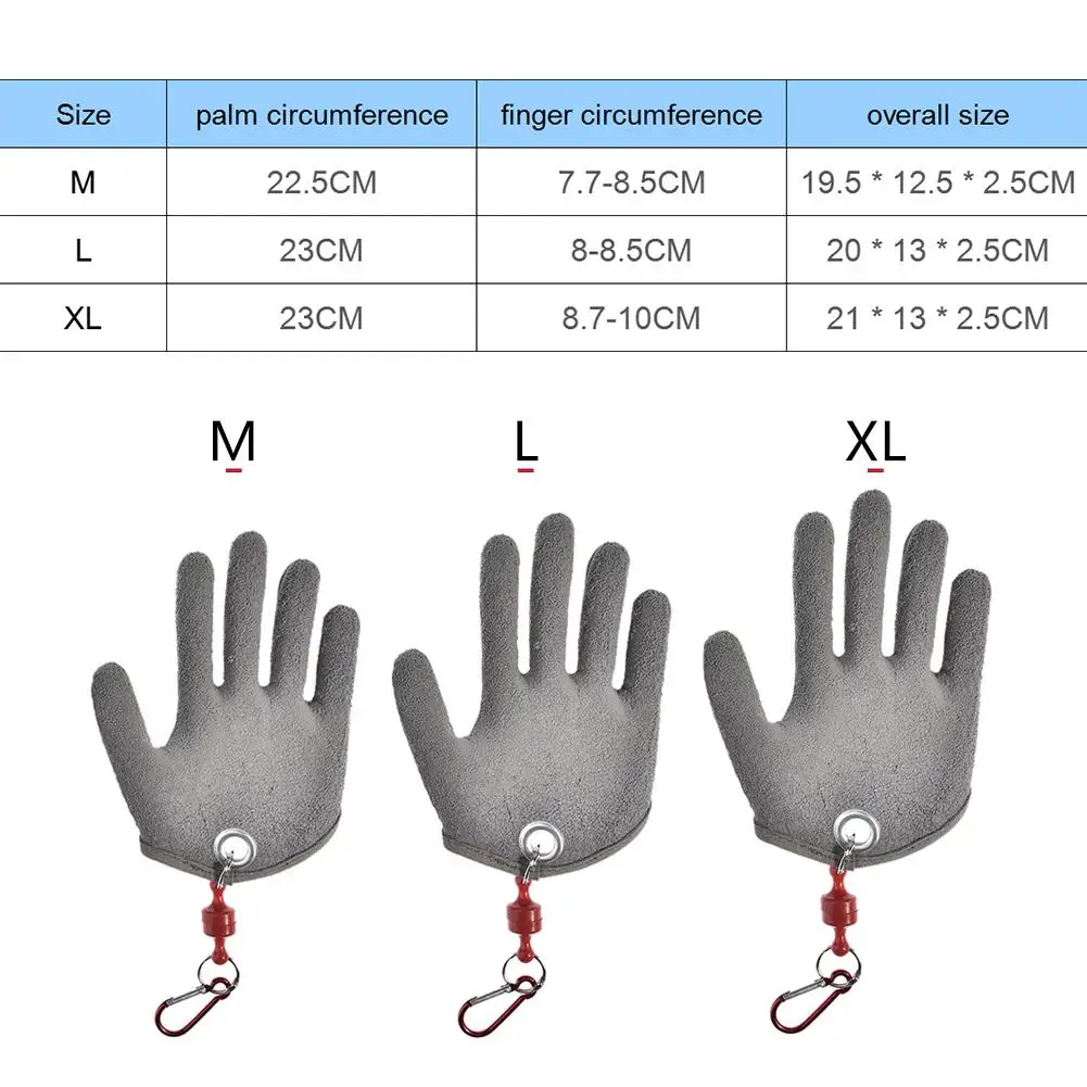1 шт. рыболовные перчатки для ловли рыбы, защищающие руку от проколов и царапин, профессиональные рыболовные перчатки для ловли рыбы с магнитом