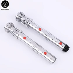 X TREXSABER darth maul duplo sabre de luz 2 pçs punho + lâmina sabre de metal cabo pesado duelagem 1 Polegada lâmina luz suave swing espada