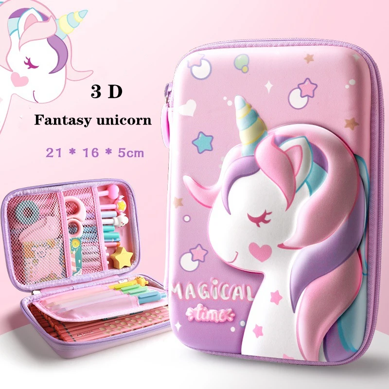 3D estuche escolar 3 utiles escolares, niños grandes, niñas, estuche de unicornio, estuche para niños, dinosaurio, estuche para bolígrafos, papelería para niños, Navidad , regalo de rey, kings gifts|Estuches escolares| AliExpress
