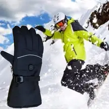 Перчатки с электрическим подогревом с регулировкой температуры, литиевые батареи, перчатки для катания на лыжах, пеших прогулок, альпинизма, вождения в холодную погоду