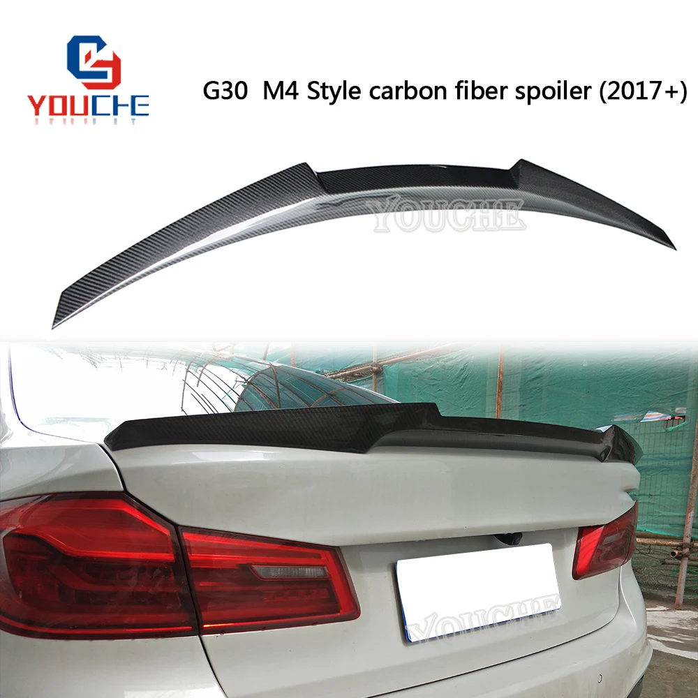 

M4 Style Car Rear Spoiler Decoration For BMW G30 5 Series Carbon Fiber Trunk Lid 2017 + 4-door Sedan 520i 530i 540i M550i
