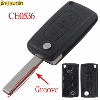 

Jingyuqin 20pc 2 BTN Flip Folding Remote Key Case Shell CE0536 for Peugeot 107 207 307 308 407 607 807 Citroen C2 C3 C4 C5 C6 C8
