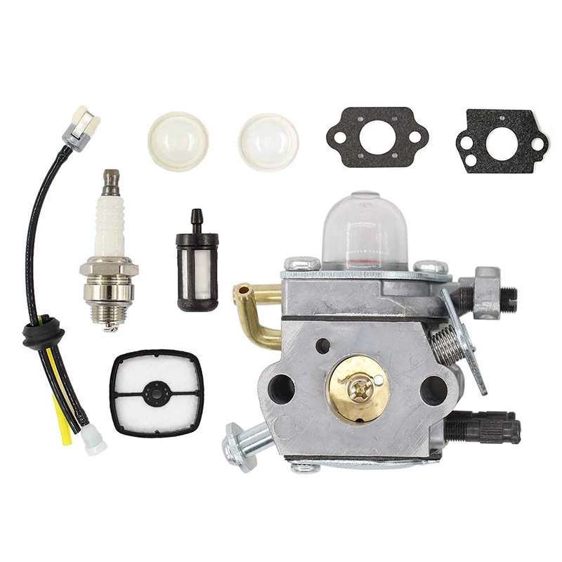 

Portable Carb Replacement Carburetor Kit Fuel Line Gaskets Parts Primer Bulbs Fuel Filter Air Filter