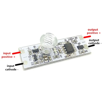 

DC 12V Capacitive Touch Sensor Switch Coil Spring Switch LED Dimmer Control Switch 3-24V 36W 3A for Smart Home LED Light Strip