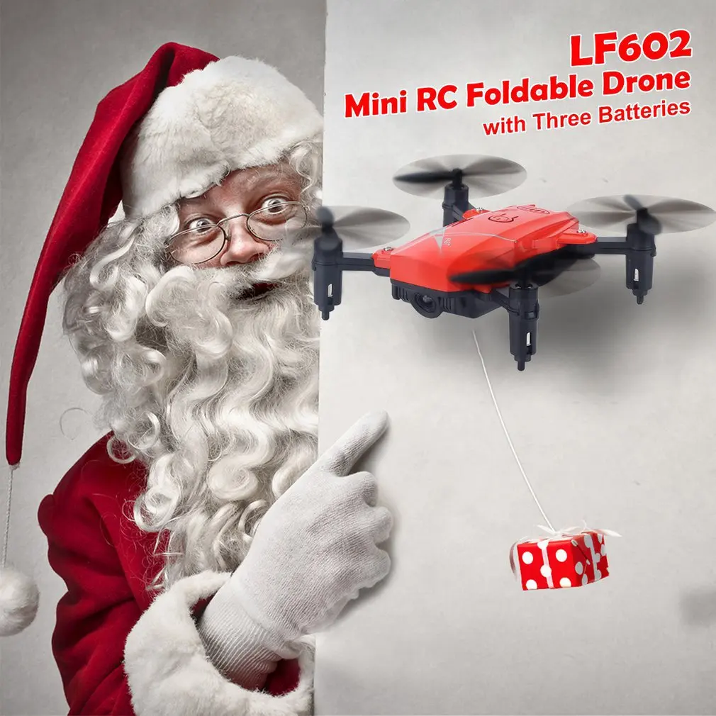 LF602 Мини RC 2,4G складной RC Квадрокоптер с удержанием высоты один ключ возврат 3D флипс подарок 3 батареи