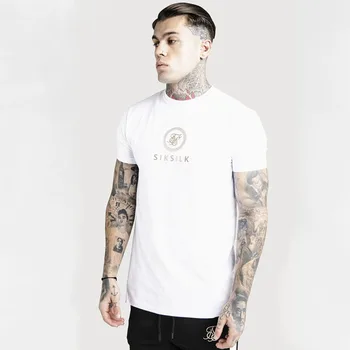 

2020 New Fashion Sik Silk Hip Hop T Shirt Men Fashion Streetwearr Man Tee Tshirt Siksilk Male T-Shirts Silk Silk Print Tees Tops