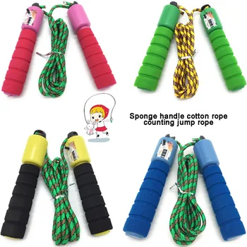 

Jump Ropes With Counter Sports Fitness Adjustable Skipping Rope Sponge Sleeve Handle Jump Rope