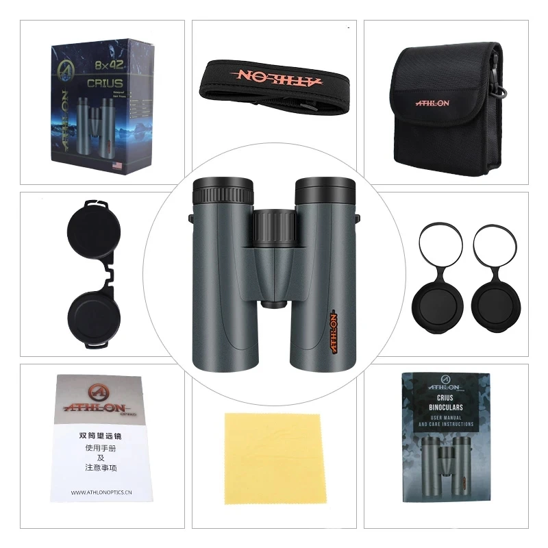 ATHLON CRIUS Binoculars 8/10x42 High Power HD Nitrogen-filled Waterproof Outdoor Portable 5
